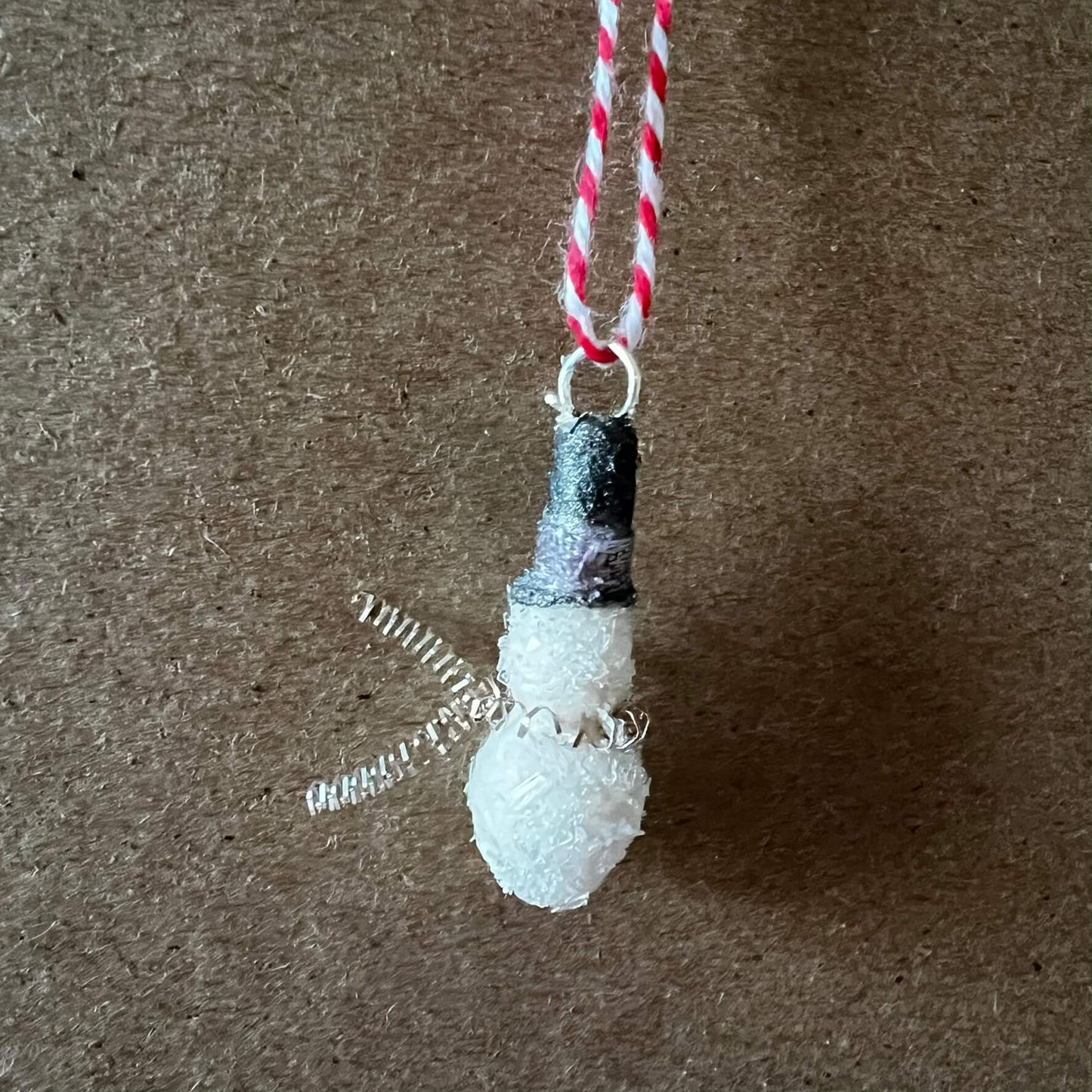 Extra Mini Spun Cotton Snowman Ornament