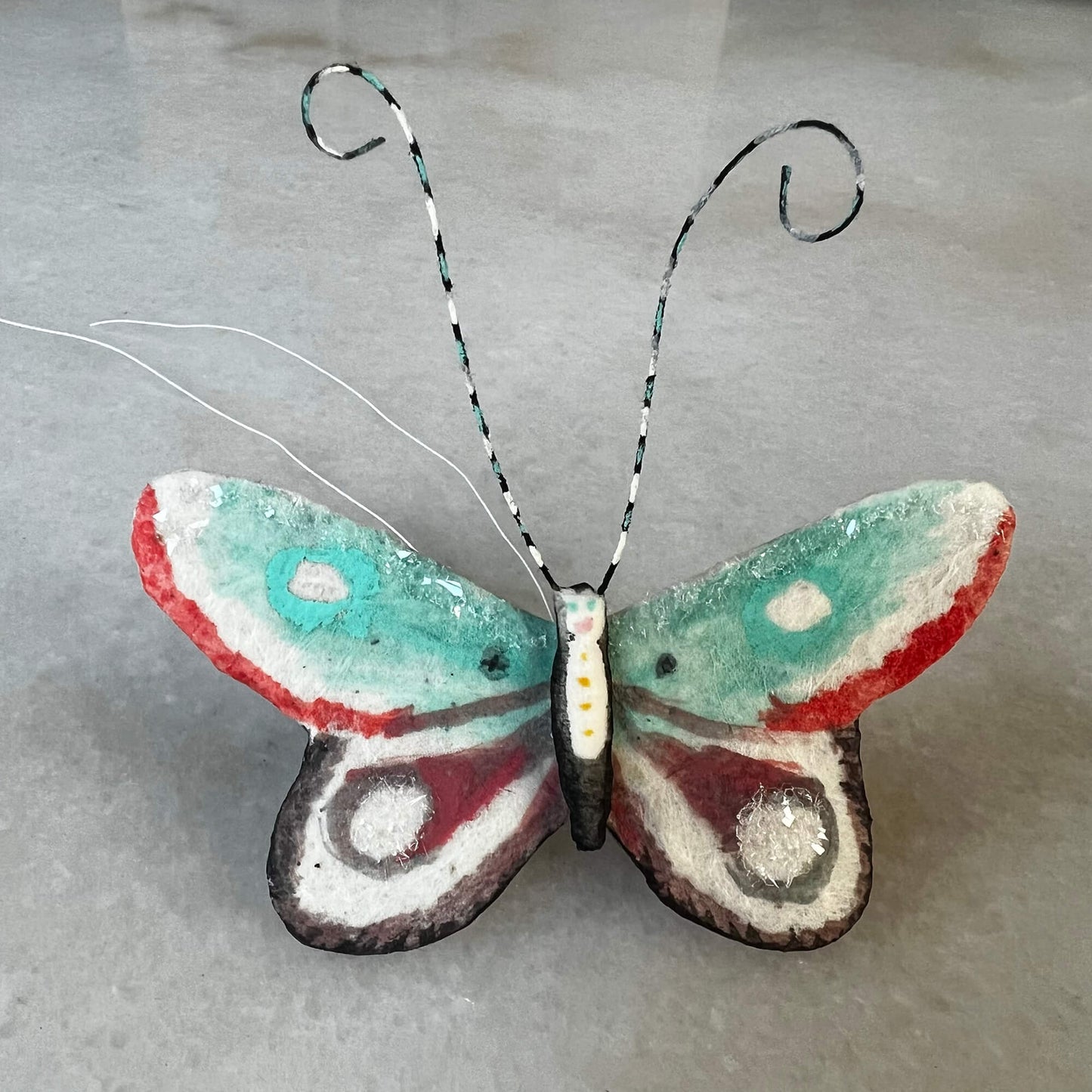 Handsome Gent Butterfly Handmade Spun Cotton Ornament