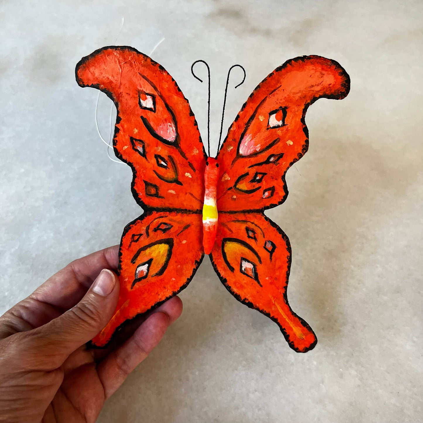 Handmade Spun Cotton Halloween Butterfly