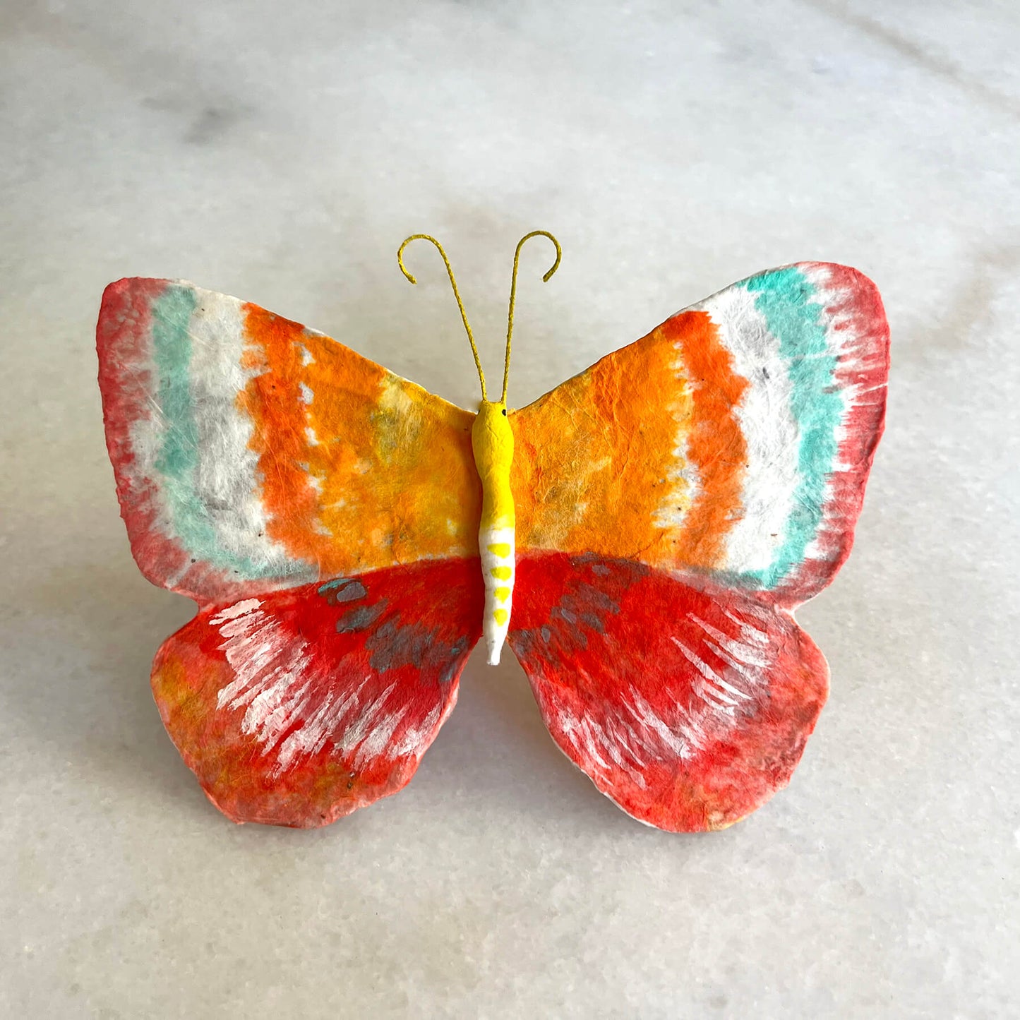 Mystic Multi-color Butterfly Handmade Spun Cotton Ornament