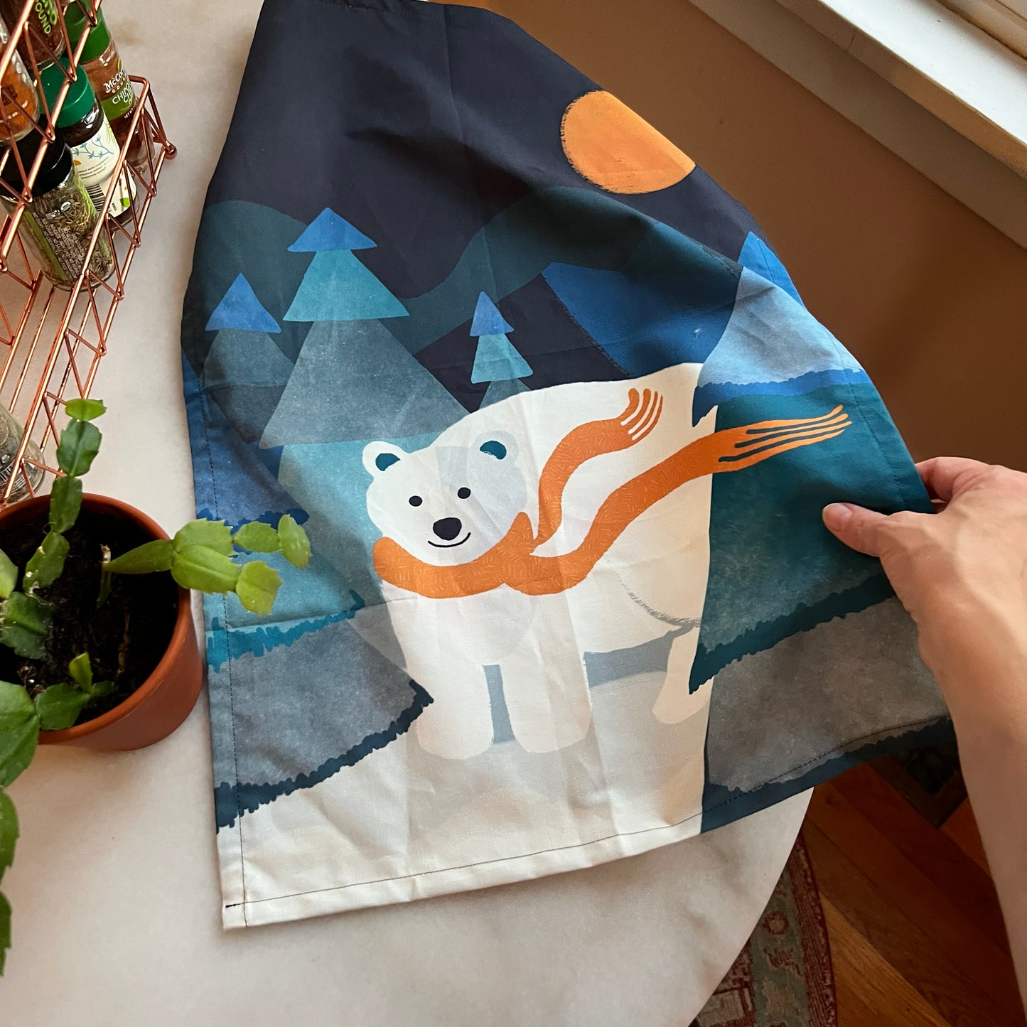 Polar Bear Tea Towel