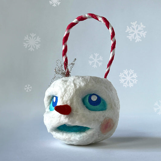 Snowball, Handmade Spun Cotton Container