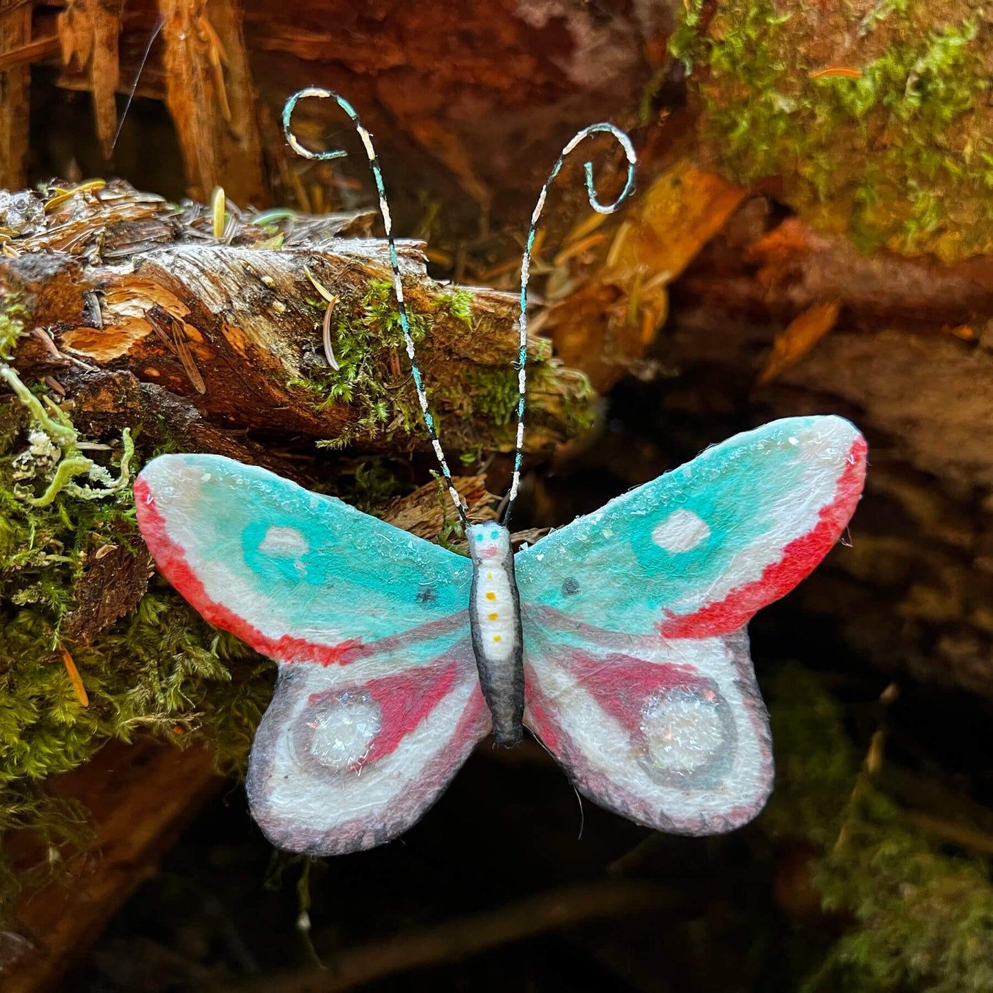 Handsome Gent Butterfly Handmade Spun Cotton Ornament