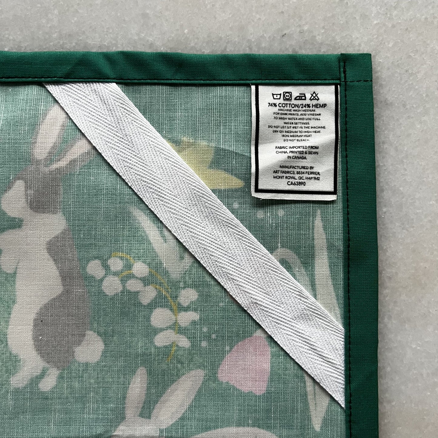 Bunnies & Blooms Tea Towel